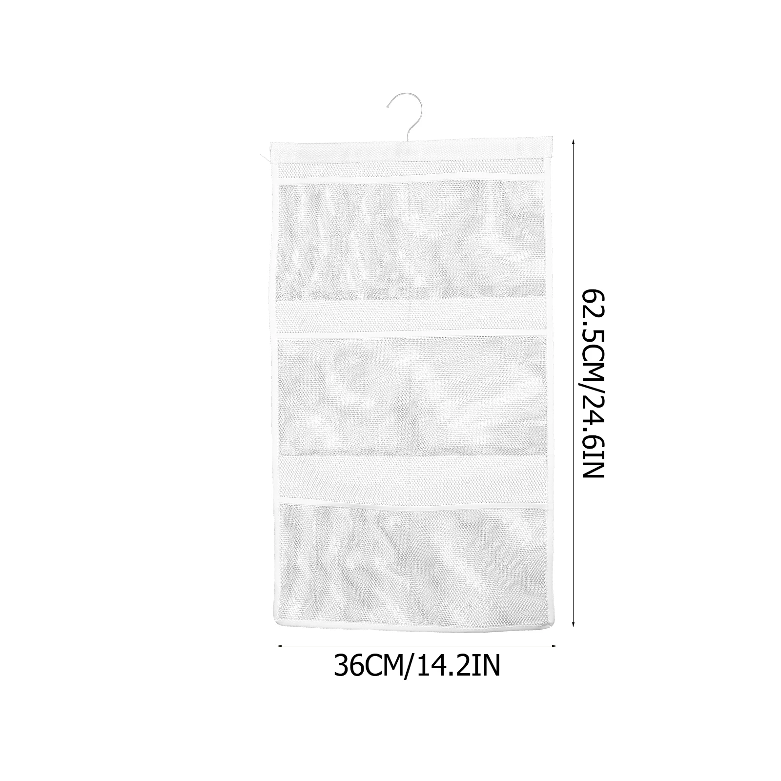

6 Pockets Mesh Storage Bag Bathroom Accessories Quick Dry Washable Hanging White Hook Travel Toiletries Organizer