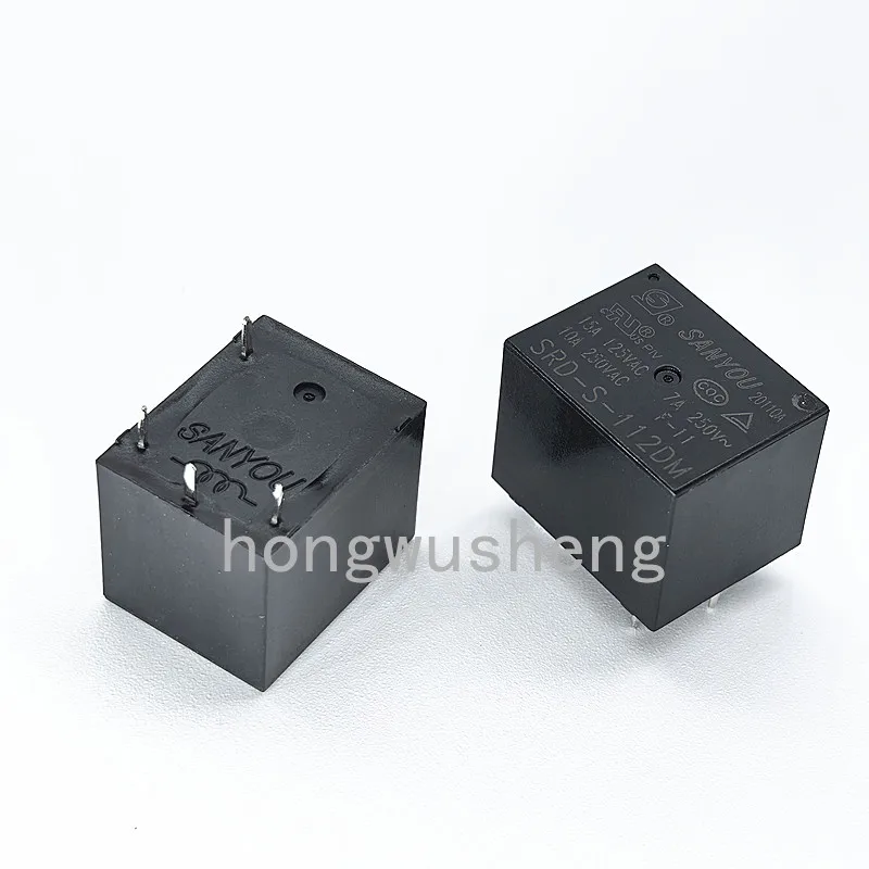 100% New 2pcs  SRD-S-112DM   SRD-S-112D  DC12V  relay 10A