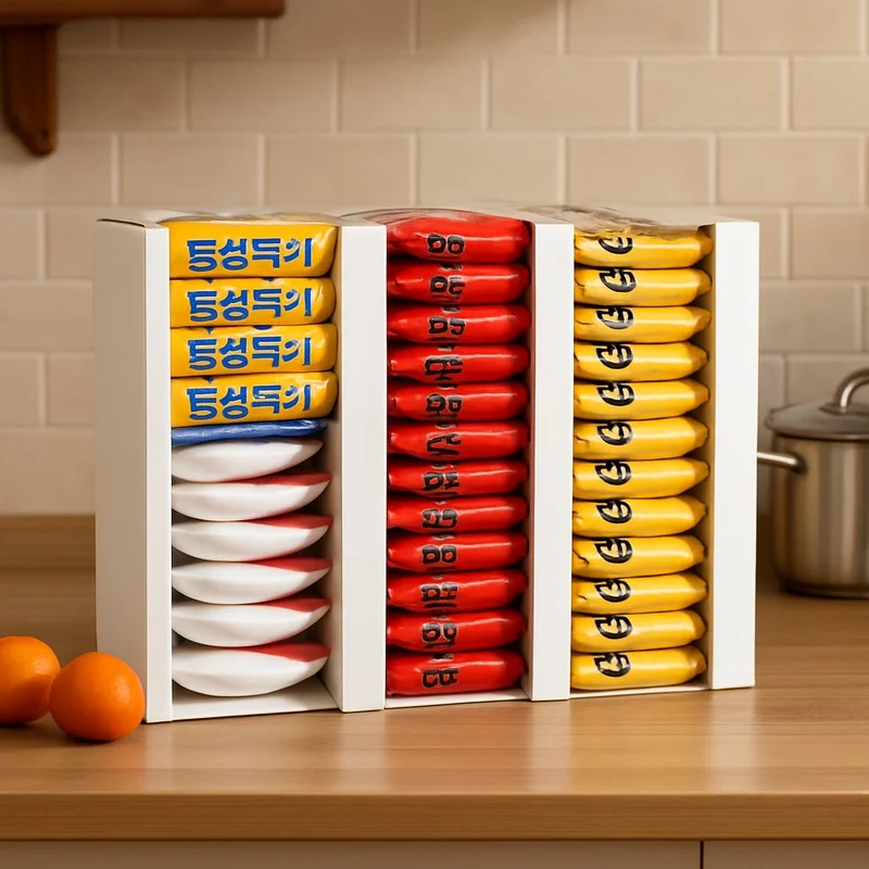 Durable Plastic Storage Box for Instant Noodles, Facial Care, and Kitchen Supplies Organizer