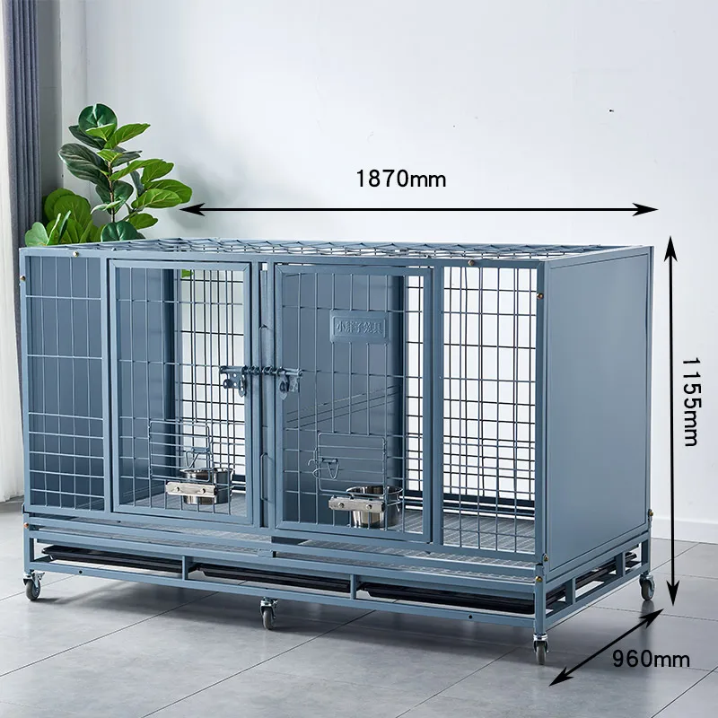 

Folding Dog CrateSolid Golden Retriever Medium Large Dog Kennel Metal Folding Indoor Outdoor Pet Breeding Cage Box