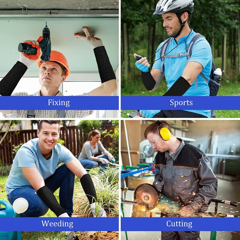 3 пары, похожие на тонкую кожу и повреждения, устойчивые к порезам рукава предплечья, уровень 5, защитный рукав от обгорания рук