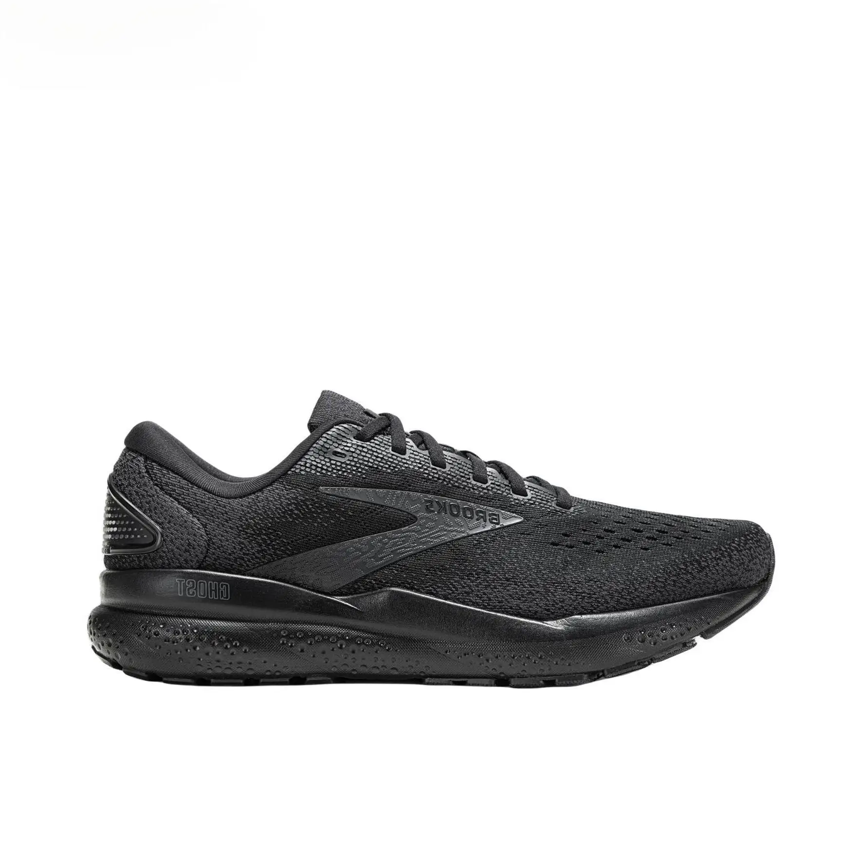 Brooks Ghost 16 shock-absorbing, waterproof, horse drawn, and cushioned running shoes in black