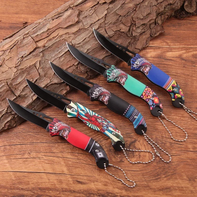 Mini Handheld Meat Knife Portable Fruit Blade Sharp Peeling Skin Folding Knife Outdoor Camping Home Furnishing Portable Knife