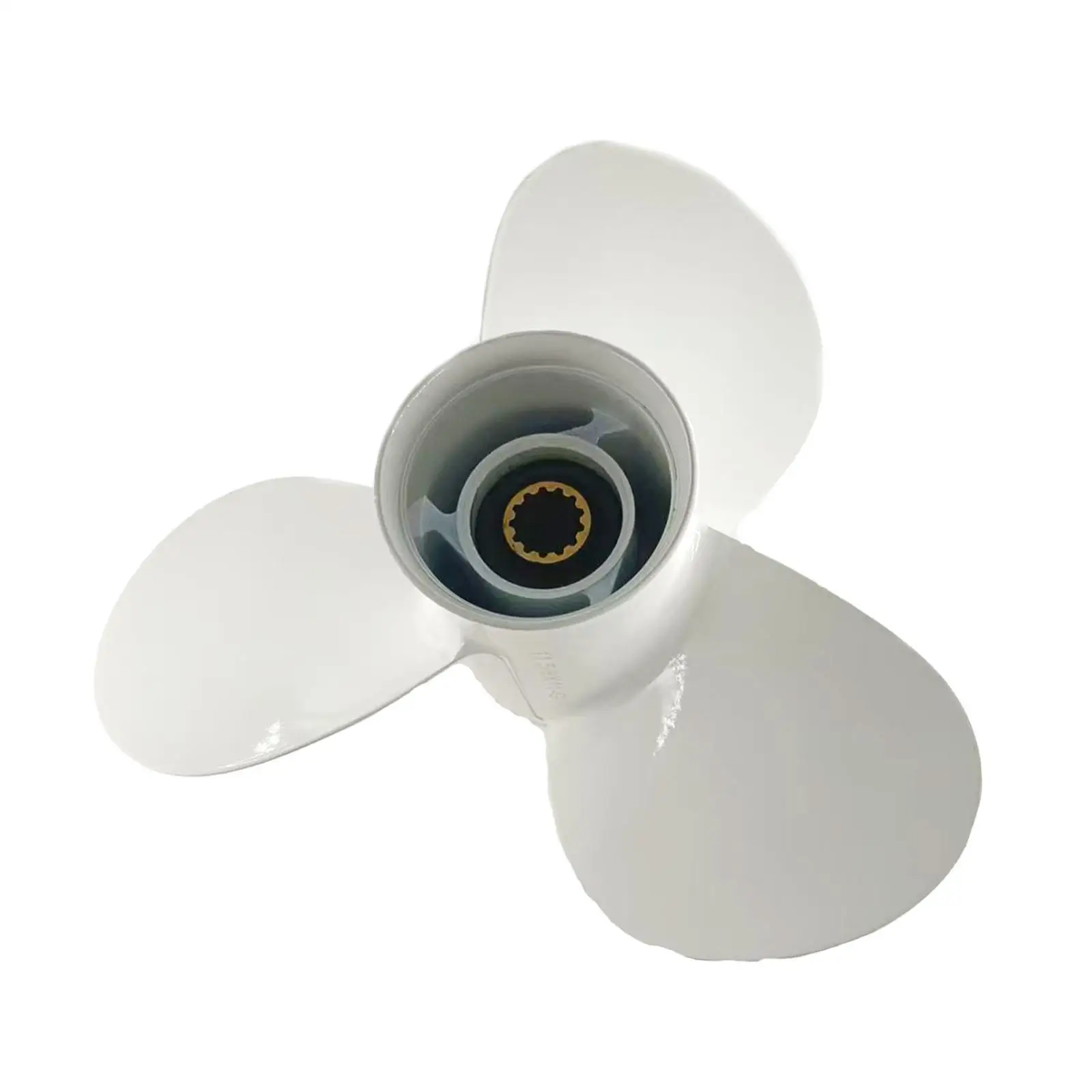 Boat Propeller Replacement High Performance Repair Part Aluminum Alloy White 11 5/8x11-g Outboard Propeller for 40-50HP