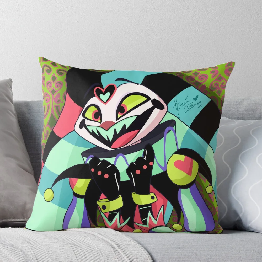 

Excited Fizzarolli Throw Pillow Decorative Cushions Anime