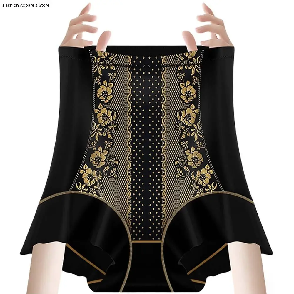 

High Waist Postpartum Body Shaper Flower Floral Panties Butt Lifter Briefs Belly Contracting Shapewear Seamless Underpants Lady