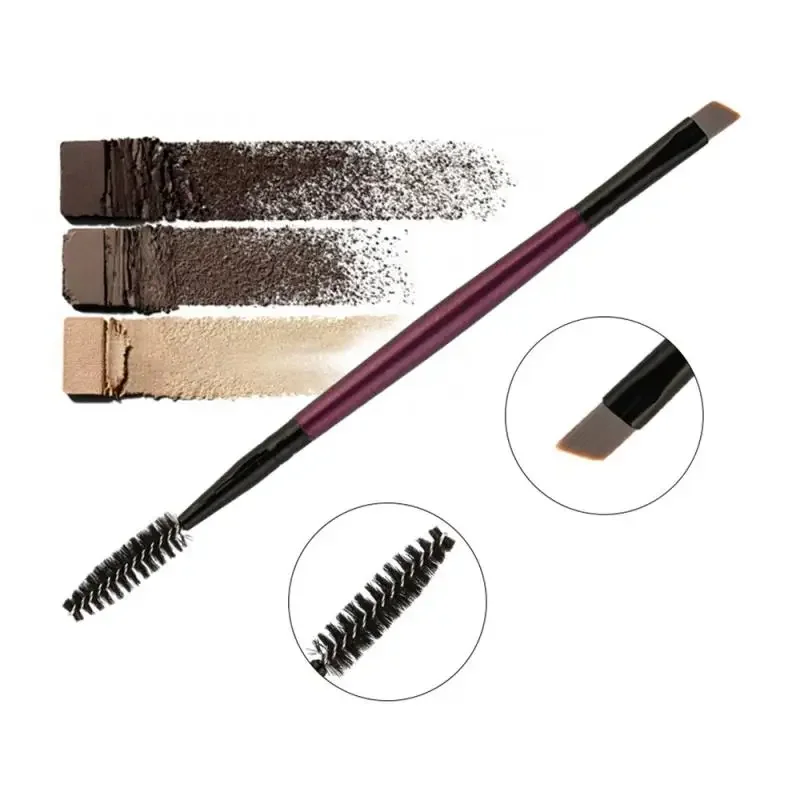 Brosse à cils à double tête, 1 pièce, baguette applicateur de mascara, Végétde maquillage pour les yeux