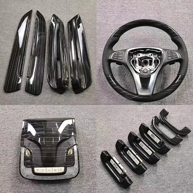 

Rear Interior Upgrade Kit Plastic Material for Dashboard Water Transfer Printing Modification Accessories