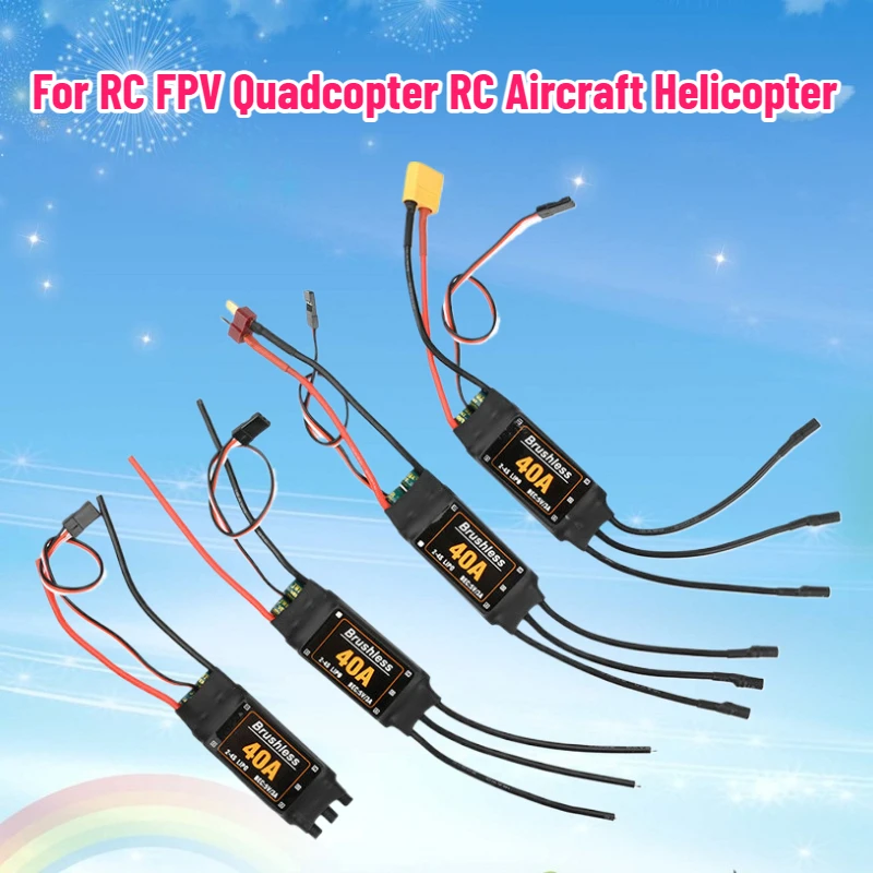 

2-4S with 5V 3A UBEC Mitoot Brushless 40A Speed ESC Controller for RC FPV Quadcopter RC Aircraft Helicopter