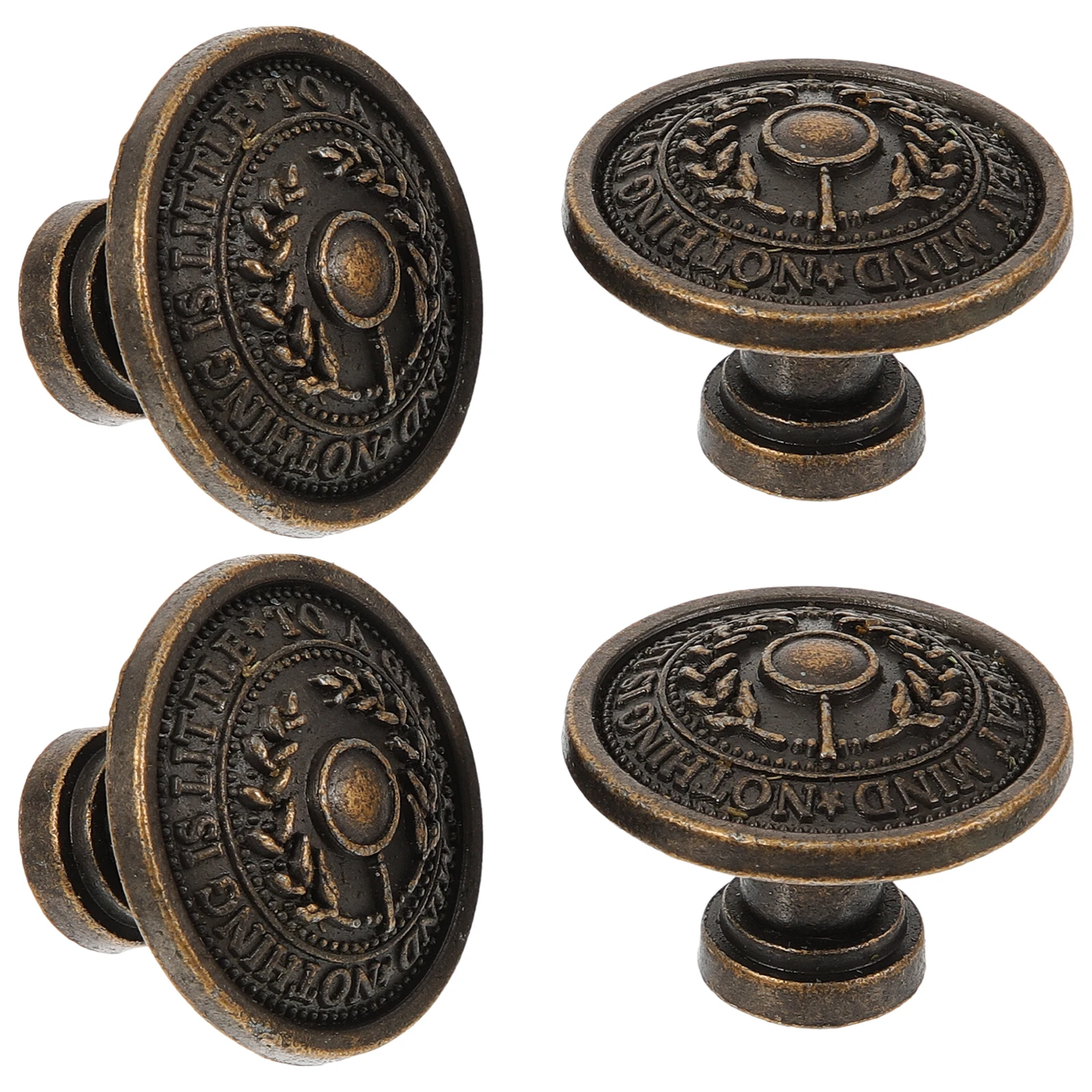

4pcs Vintage Dresser Knobs Retro Cabinet Pulls Nickel Furniture Handles Door Knobs Zinc Alloy Easy Installation For Closet