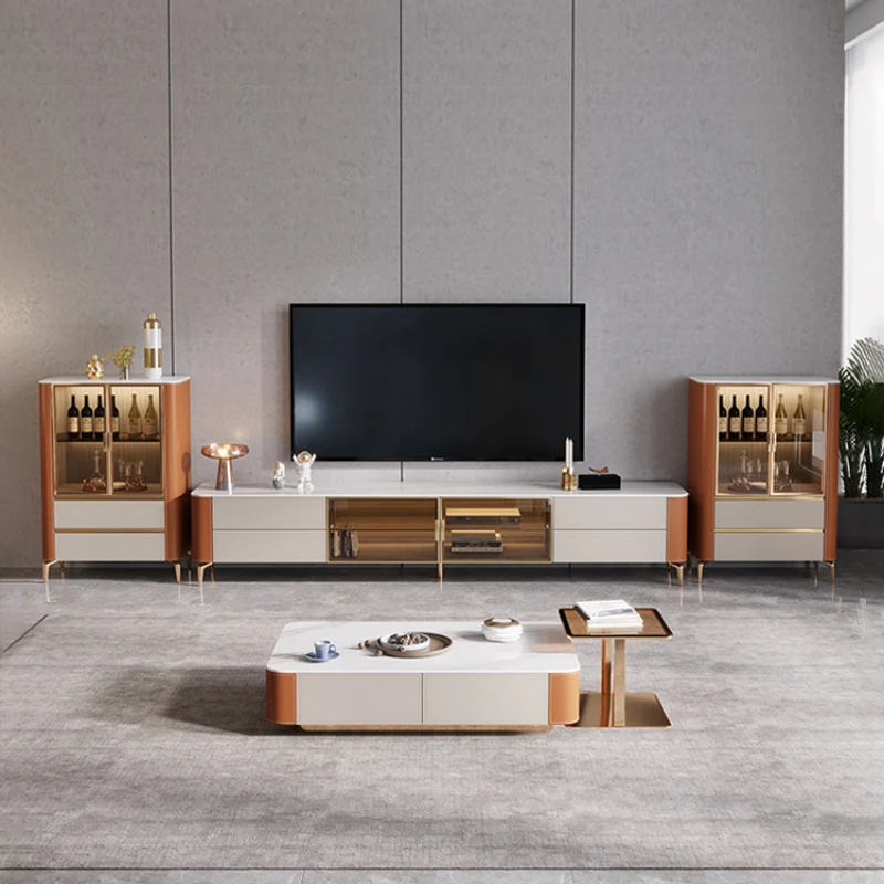 

Standing Floor TV Stand Pedestal Tables Luxury Modern Solid Wood TV Stand Floating Shelves Hanging Muebles Room Furnitures