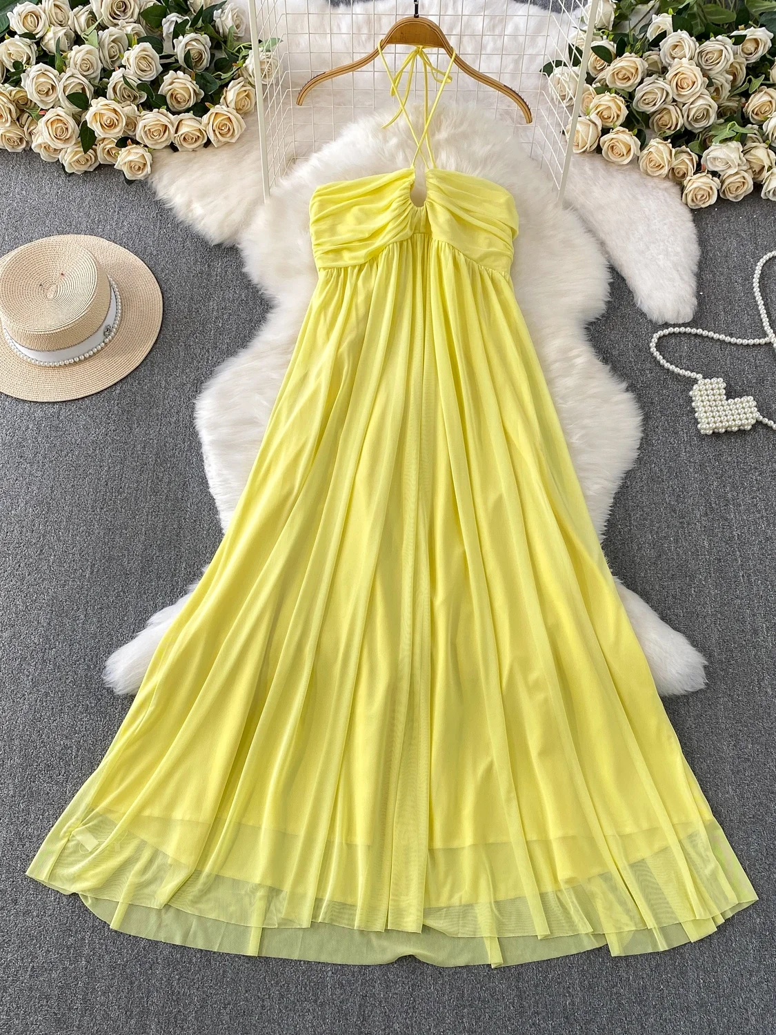 

Сексуальная летняя женская юбка-сетка с U-образным вырезом, длинная, с бахромой, на высокой талии, А-силуэт, для отпуска и праздников