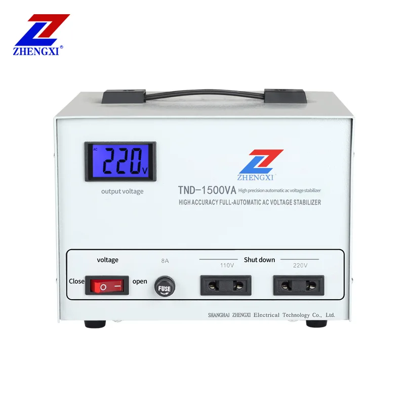 

TND-1.5KVA For office equipment 220V and 110V AC single phase servo AVR voltage regulators/stabilizers