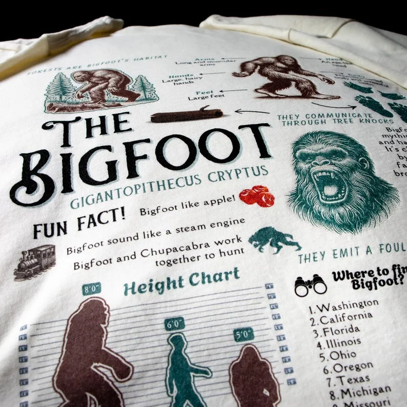 Camiseta Vintage de biología Bigfoot, camiseta Vintage de Bigfoot, criptomonología, regalo para amantes de la naturaleza, biología de la vida silvestre, anatomía, granola, camisetas