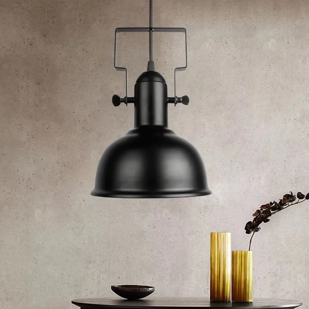 

Industry Retro LED Style Pendant Light Single Head Iron Hanging Lamp For Bedroom Living Room Folk Restaurant Interior Decoration