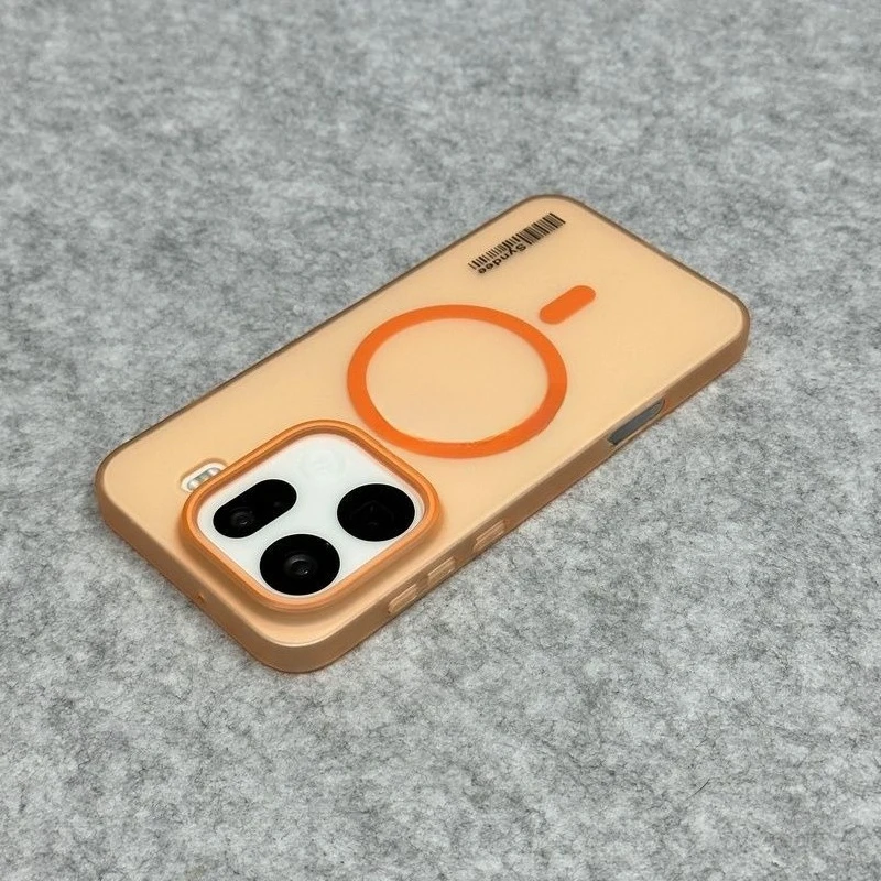 

Case For OPPO Find X 9 8 Pro Magnetic Frosted Orange Ring Lens Frame PC Cover For Oppo Find X9 8 Pro Shockproof Bumper Funda