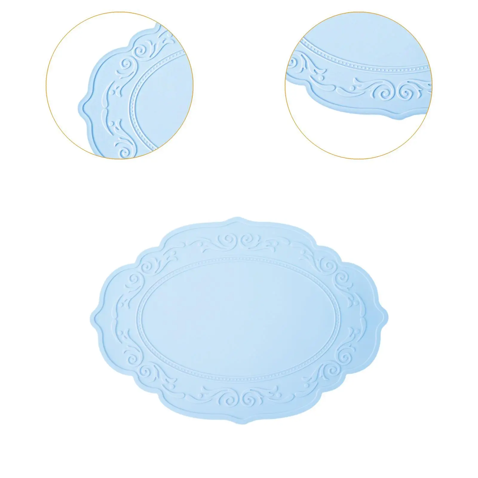 Table Placemat, Non Slip Mat, Tableware Mat ,Oval Decorative Mat ,Coaster Pad, for Coffee Table