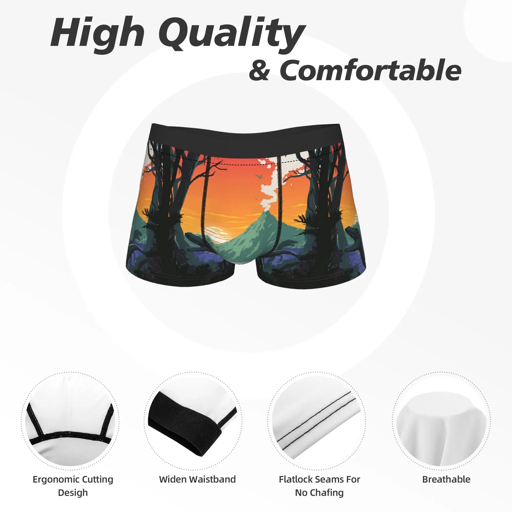 الجوراسي بارك الملابس الداخلية مضحك السروال مخصص DIY السراويل ملخصات للرجل 3D الحقيبة زائد حجم الجذع