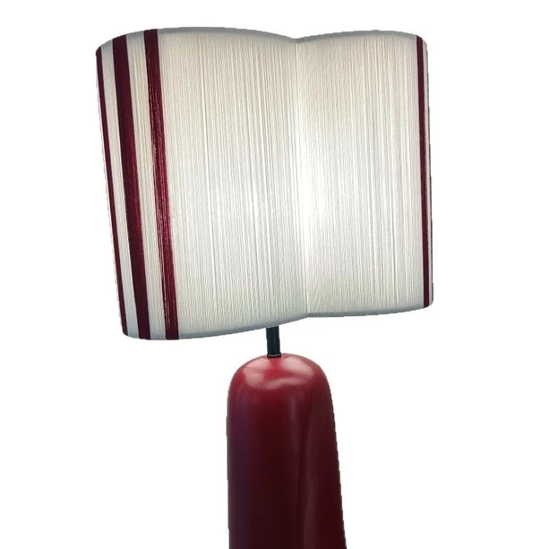 

Hotel bedside decoration study desk lamp solid wood cotton rope desk lamp