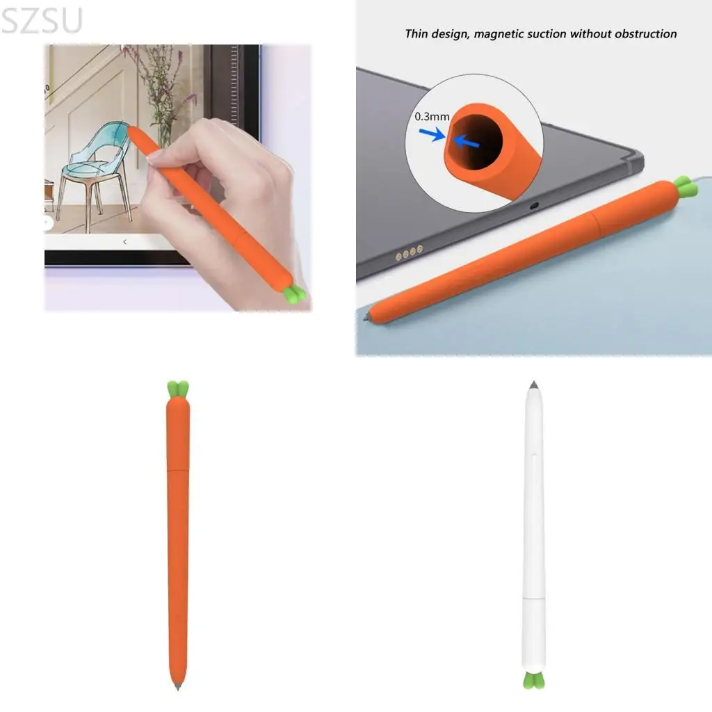 SZSU Carrot AntiSlip Silicone Protective Cover for S11/S11Ultra Pen Case Charging Support