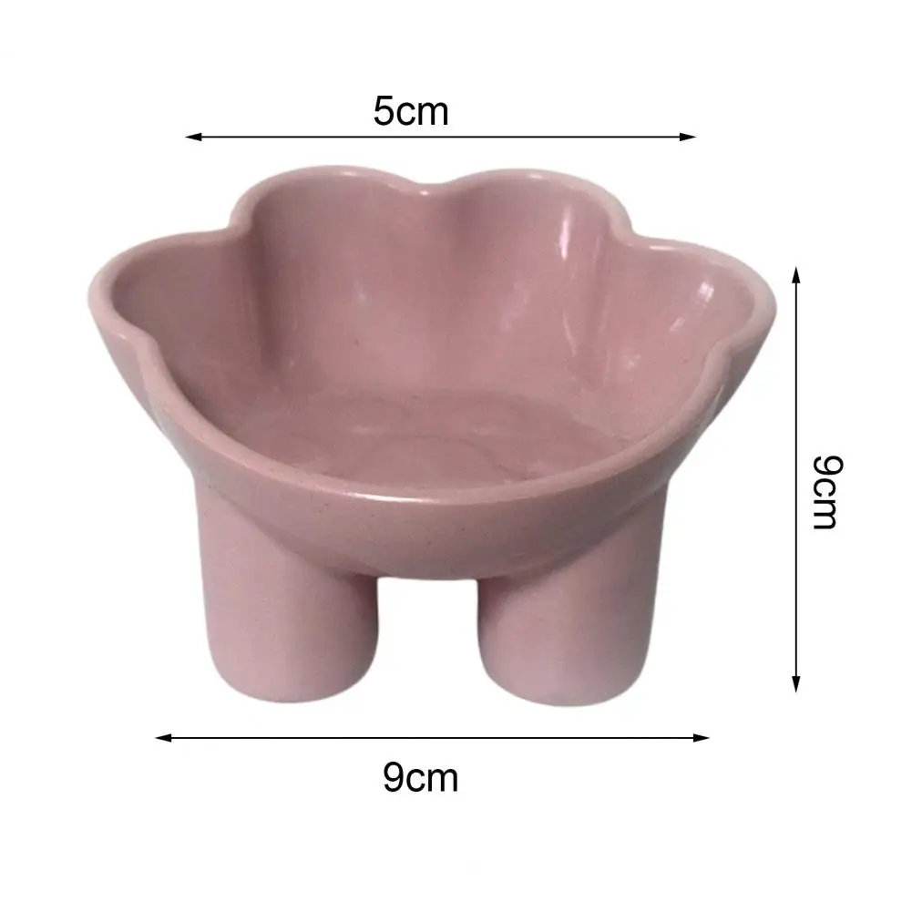 Stable Bottom Pet Bowl Bump-resistant Pet Bowl Elevated Slanted Stand Cat Food Bowl Heightened Legs Neck Protection Mouth Safe