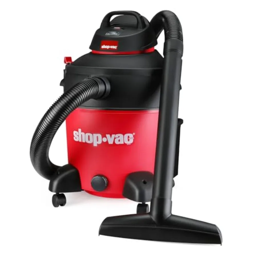 

12 Gallon 5.5 Peak HP Wet/Dry Vacuum with 2.5 Inch x 8 Foot Hose and 12 Foot Cord Ideal for Jobsite Garage Workshop Black