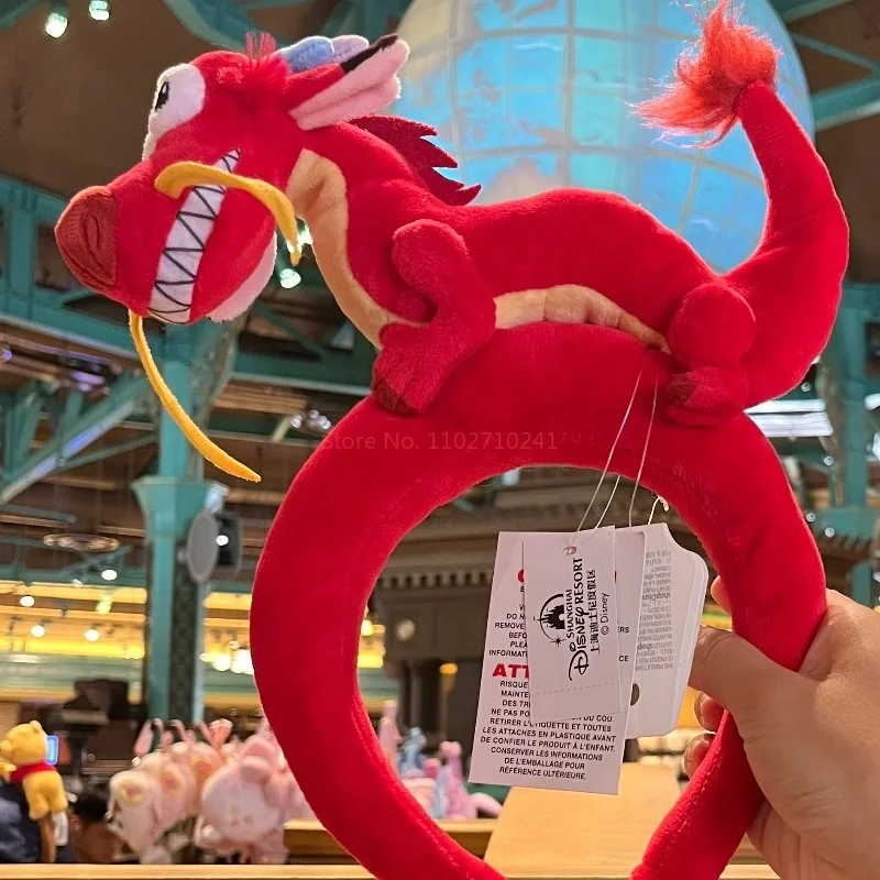 Disney Original 2024 Disneyland New Year Mushu Dragon Airbag Headband Headband Accessories Year Of The Dragon Gift
