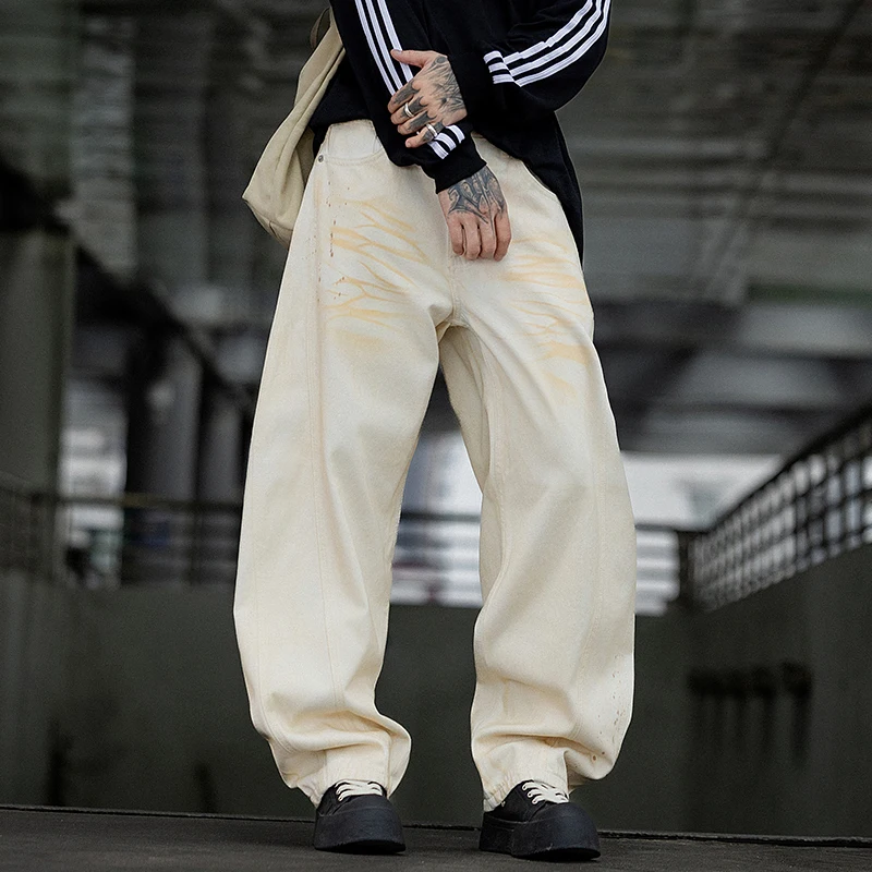 

Guangzhou Xintang Low Waist Men's Jeans Dstring Corduroy Non-stretch Lightweight Luxury Brand Autumn Winter Hong Kong