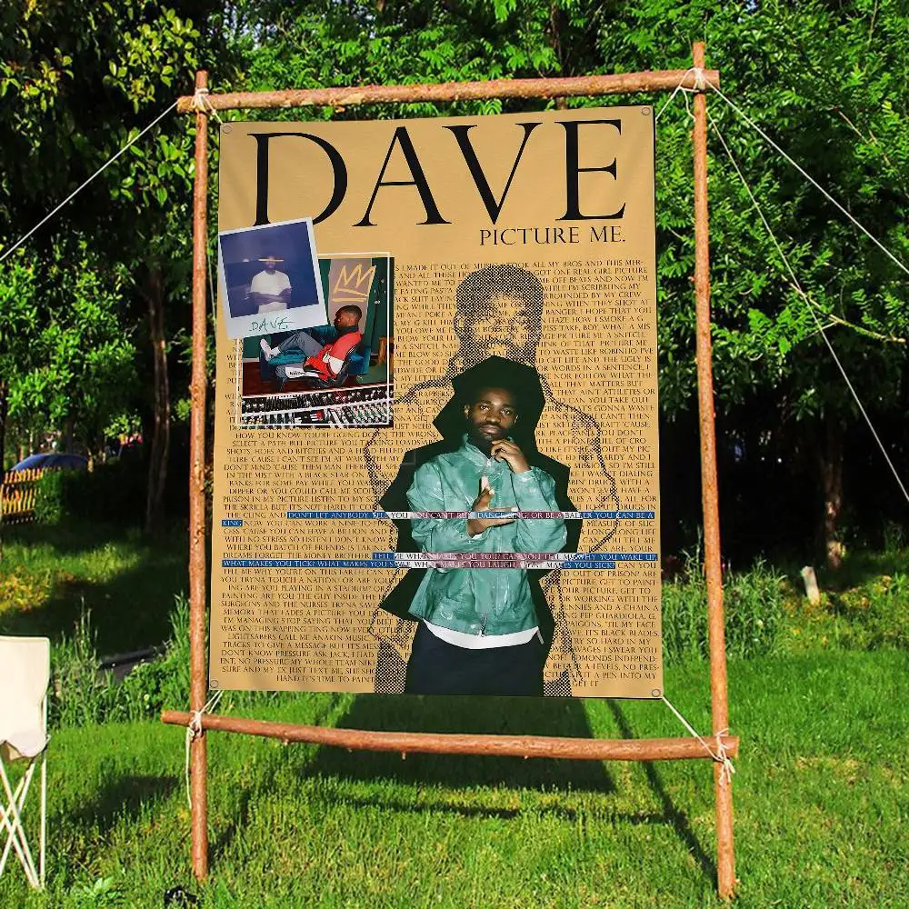 Pop Hip Hop Rapper Dave Large Size Flags Printing Patterns Interesting Birthday Party Decorations Banner