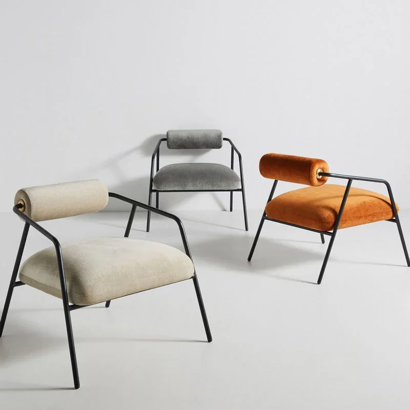 Novo designer italiano cadeira escritório lazer veludo metal lounge poltrona sala de estar nordic sofá chaises móveis para casa