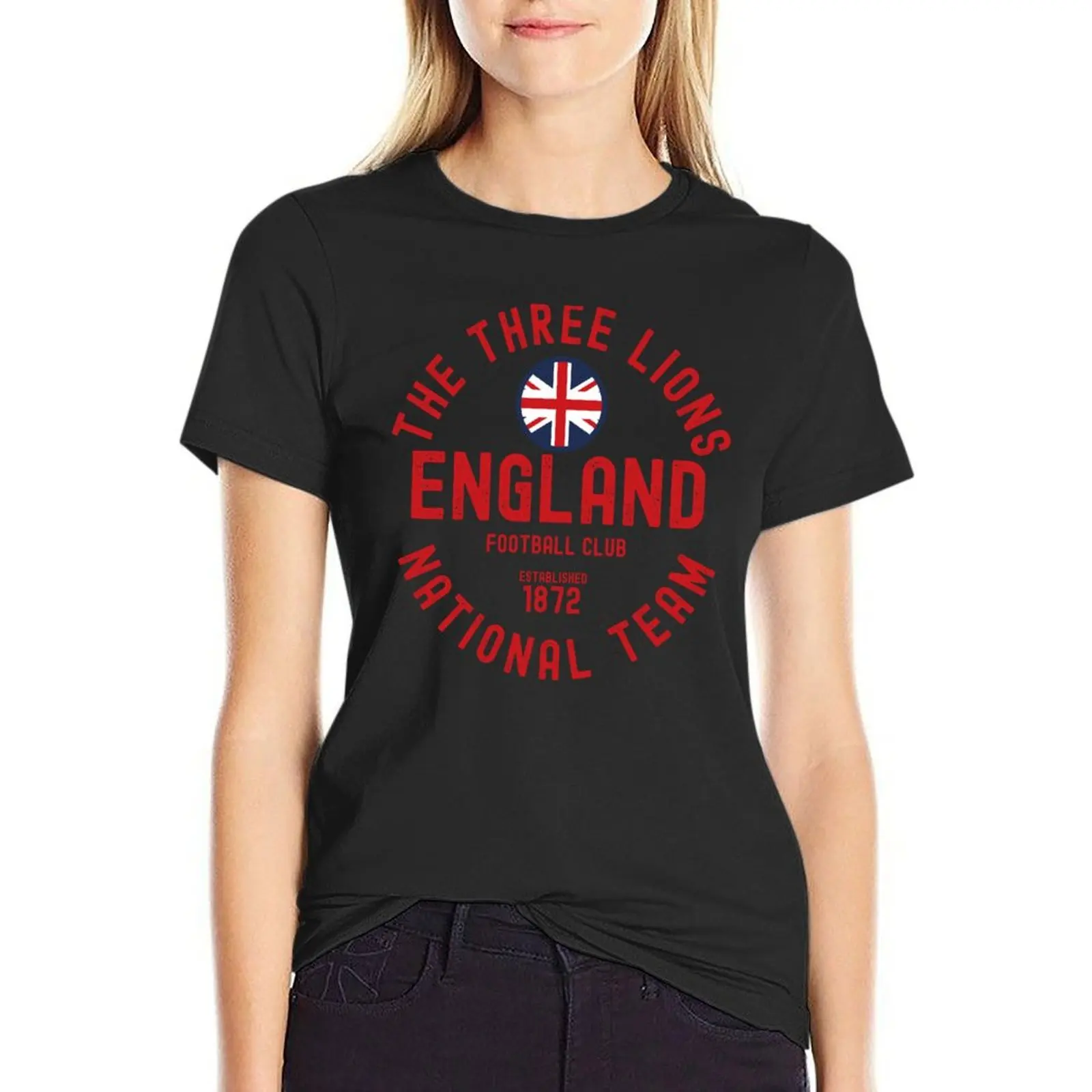 England Football-England Soccer-Team England T-Shirt female sweat customizeds Women tops