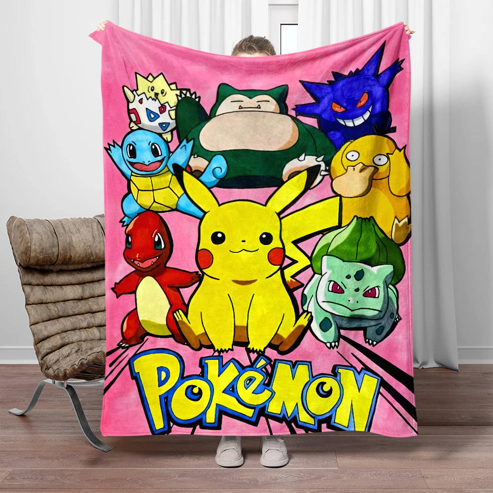 Pikachu and its friends blanket. Four seasons blanket.for sofa, beds, living room, travel picnic blanket gifts