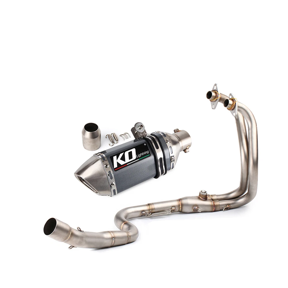 For Kawasaki Ninja Z250 250 300 2013-2016 Motorcycle Full Exhaust Escape Muffler Front Link Pipe Removable DB Killer