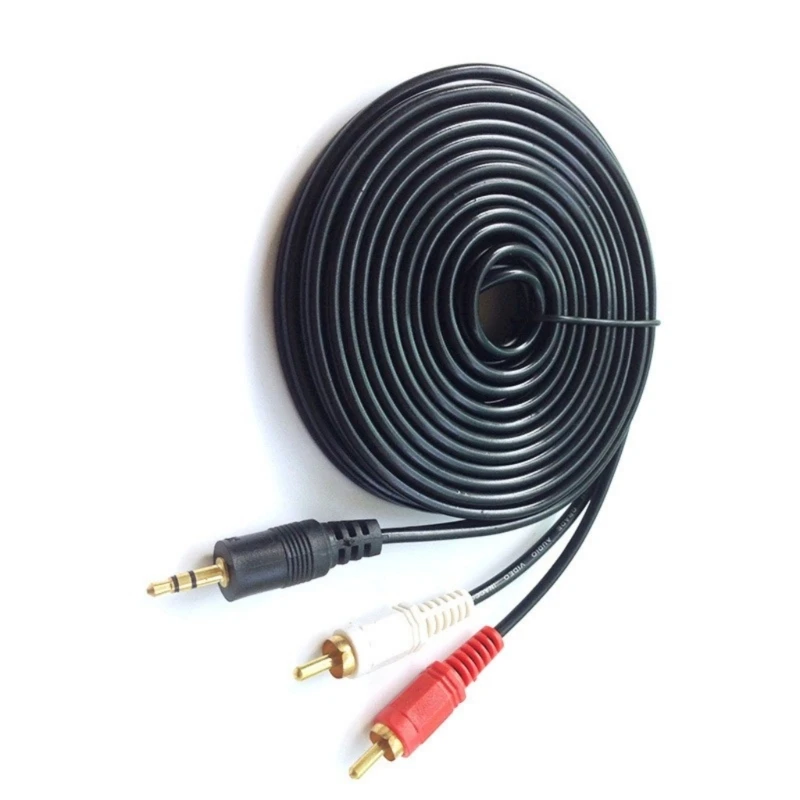 3.5mm to 2RCA Cable 3.5mm Male to 2RCA Male Cord Auxiliary Stereo Audios Y Splitter Cable Flexible Adapter Cable