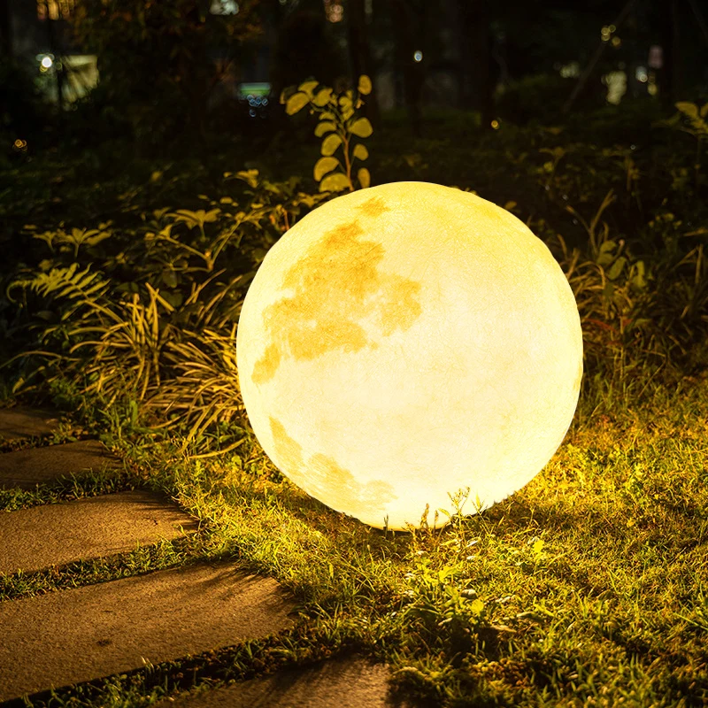 Outdoor Waterproof Moon Lawn Lamp Outdoor Villa Courtyard Garden Spherical Lamp Glass Cultural Tourism / Engineering Lighting