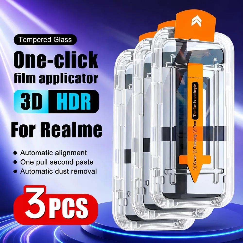 3 Stück Panzerglas für Realme 12 12+ 12 Pro 12 Pro+ 13 13+ Displayschutzfolie für Realme 13 Pro 13 Pro+ 14 14 Pro 14 Pro+ 15 HD