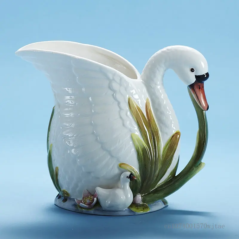 

European Style Ceramic Vase, Pastoral Butterfly Pattern Vase, Home Decoration, Living Room, Dining Table Decoration