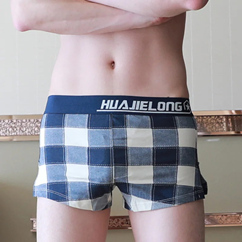 سراويل داخلية قطنية كاجوال للرجال ، ملابس داخلية منقوشة للرجال ، ملابس منزلية ، سراويل سهم مريحة ، سراويل داخلية