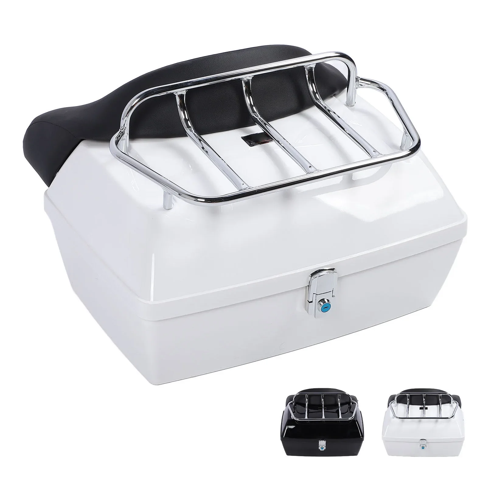 Motorcycl Trunk Tail Box 48L High Security Water Resistant Fit Stable Motorcycle Rear Case  Proof for Helmet for Helmets Luggage