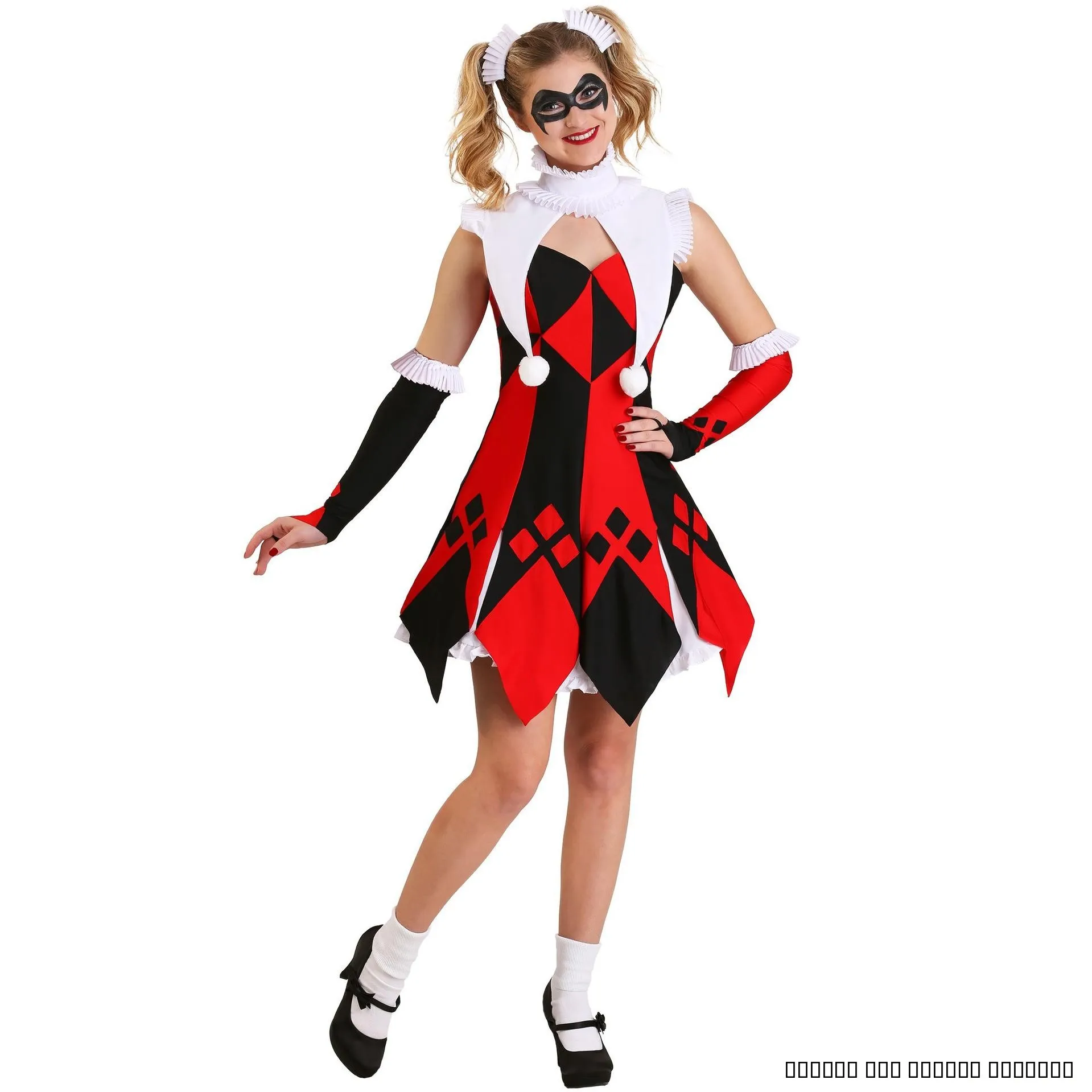 

Красно-белый клетчатый костюм клоуна для ролевых игр, женский костюм Харлейкина для Хэллоуина, цирковой косплей, традиционный китайский наряд для женщин