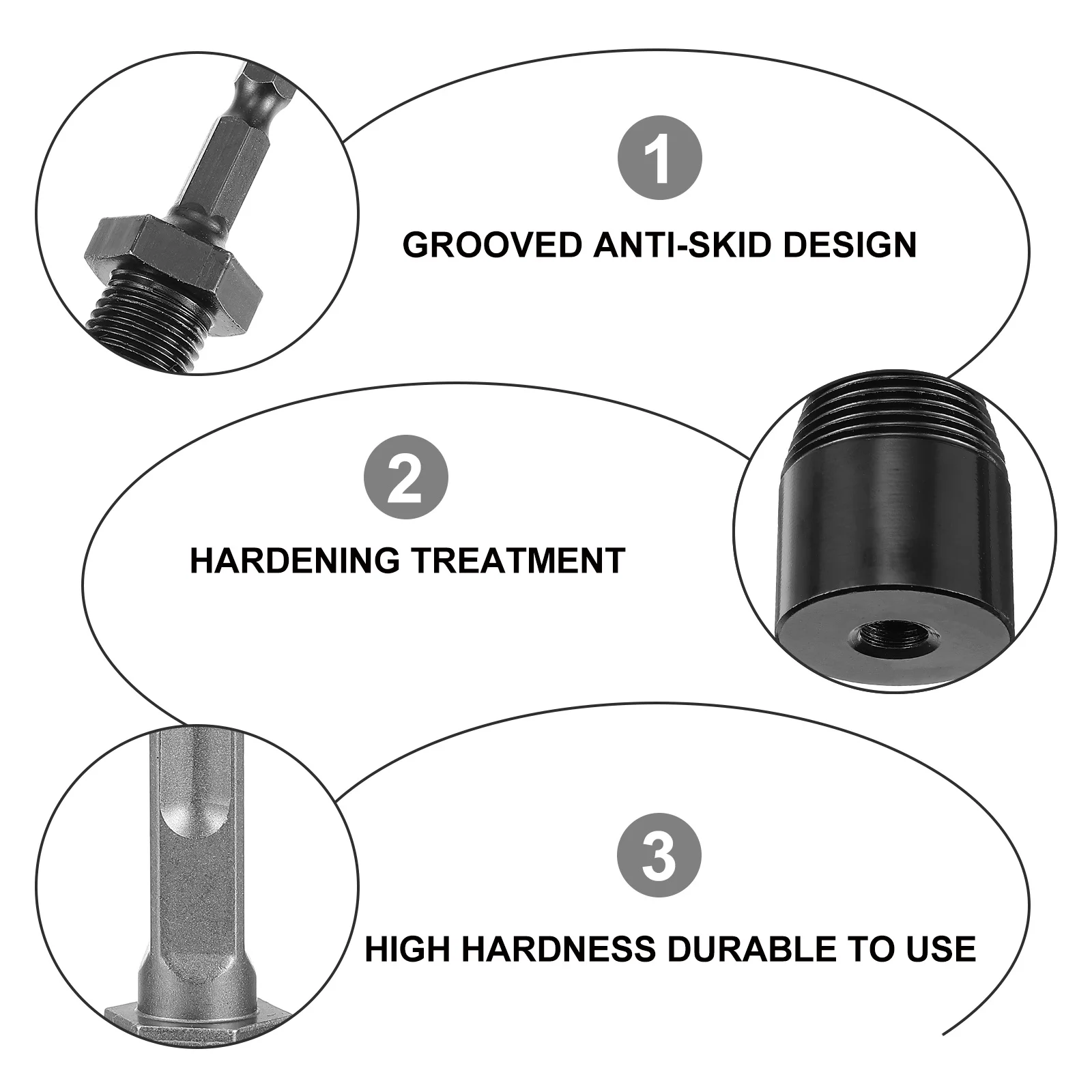 

5 pcs Firewood Splitting Drill Bit Hardened Steel Grooved Anti-Slip Design For Wood Splitting Log Splitter Tool Power Drill