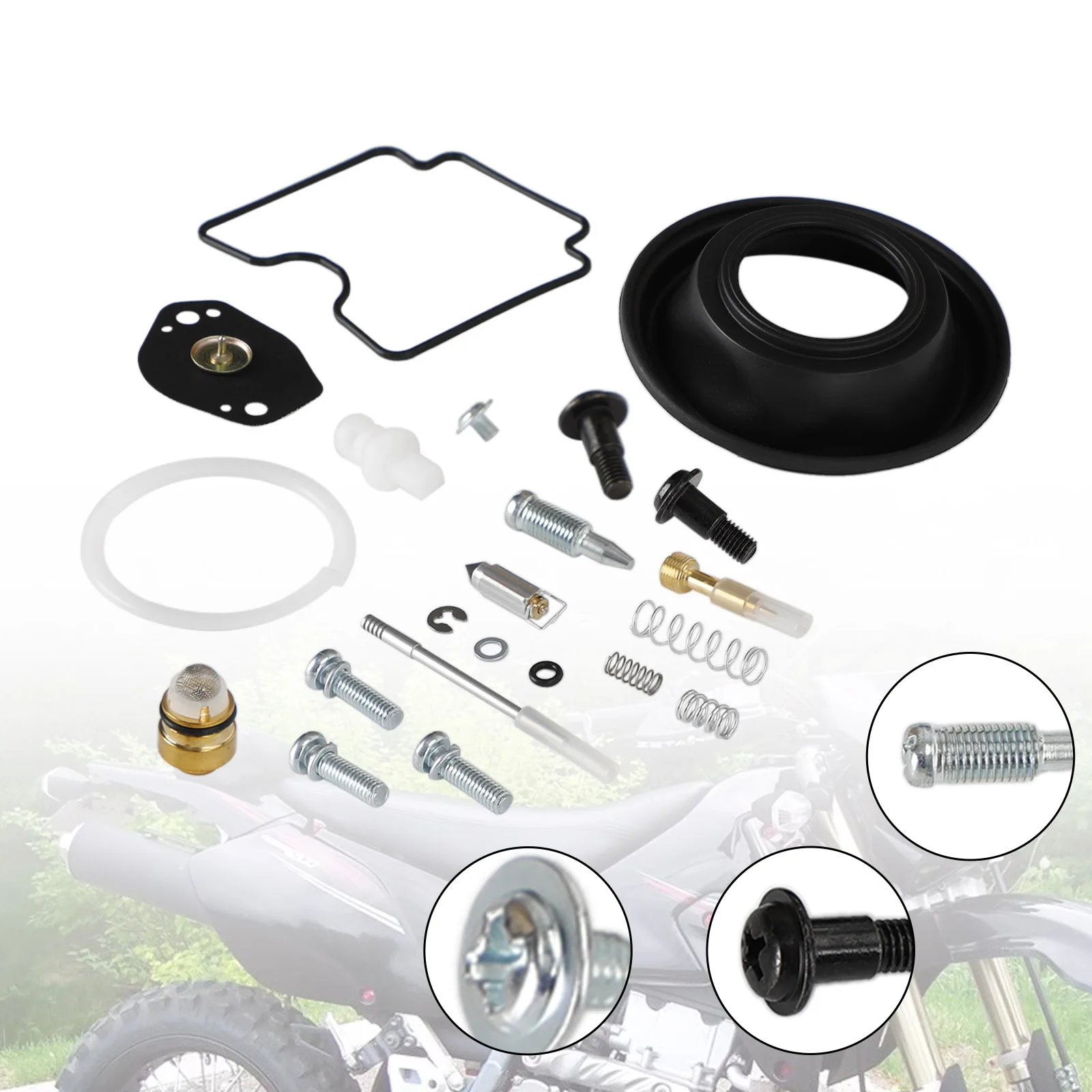 Artudatech Carburetor Rebuild Repair Kit fit for Suzuki DRZ400 DRZ400E DRZ400S DRZ400SM