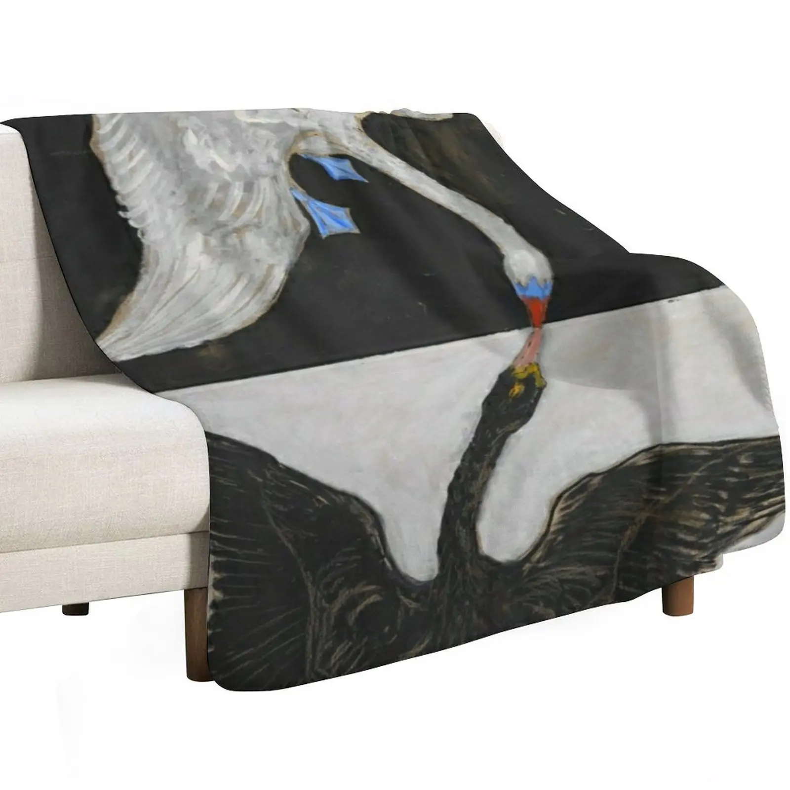Hilma af Klint - The Swan, No. 02, Group IX-SUW Throw Blanket Quilt Softest Warm Decorative Beds heavy to sleep Blankets