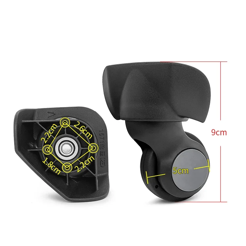 For LOJEL 1571 Luggage Swivel Caster with Brake Replacement Silent Wear-Resistant Trolley Wheel Repair Parts For Suitcase Travel