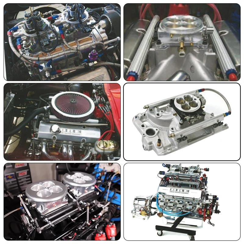 التحكم العددي البليت 1000CFM 4150 جسم خانق المكربن ذو الحواف 1.75 بوصة كور 4 برميل أسود/فضي
