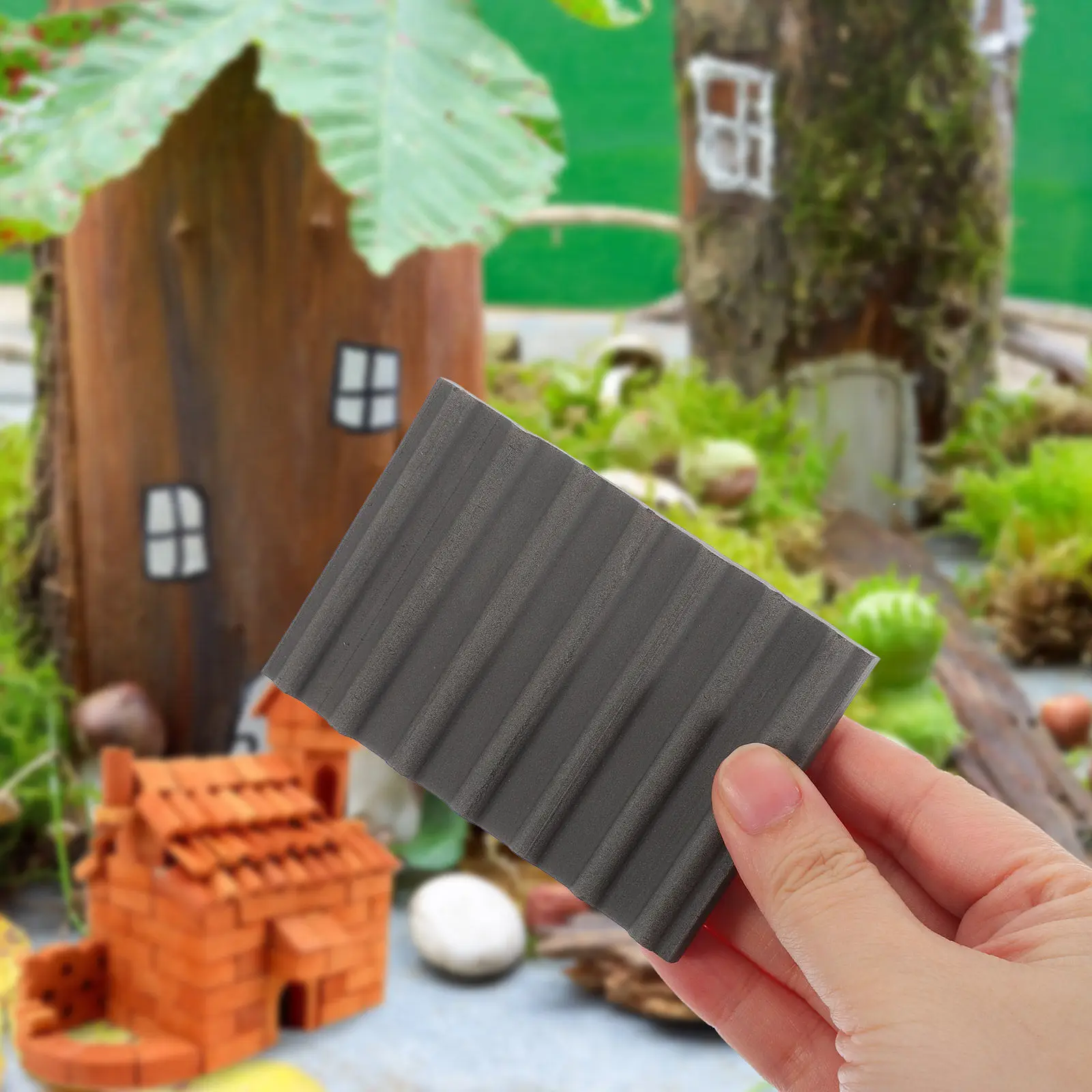 

10Pcs Realistic Mini Bricks Simulation Sand Table Architecture DIY Miniature Garden Wall Decorative Small Bricks Ornament