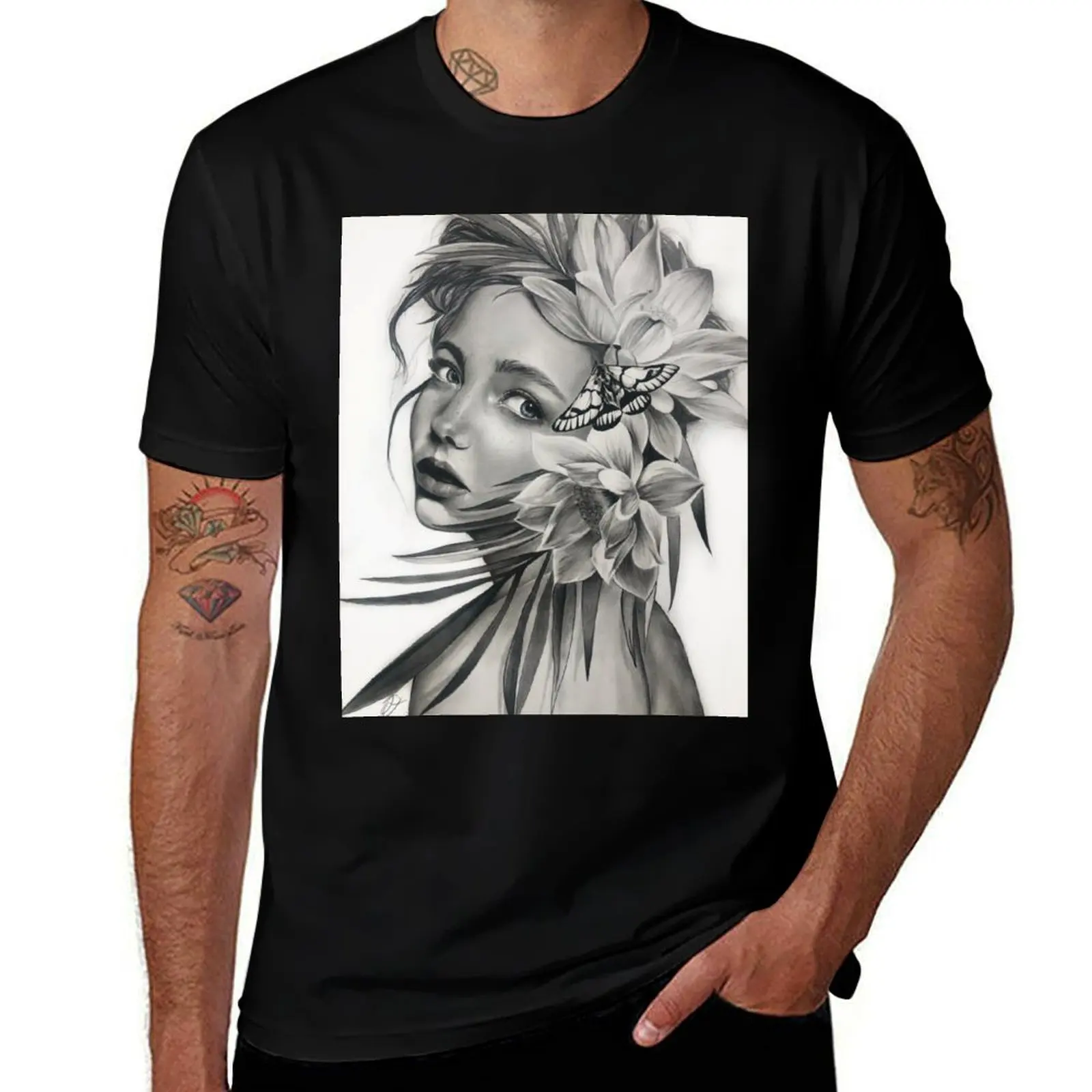 moth+freckles T-Shirt t shirts for man slim fit T-Shirt