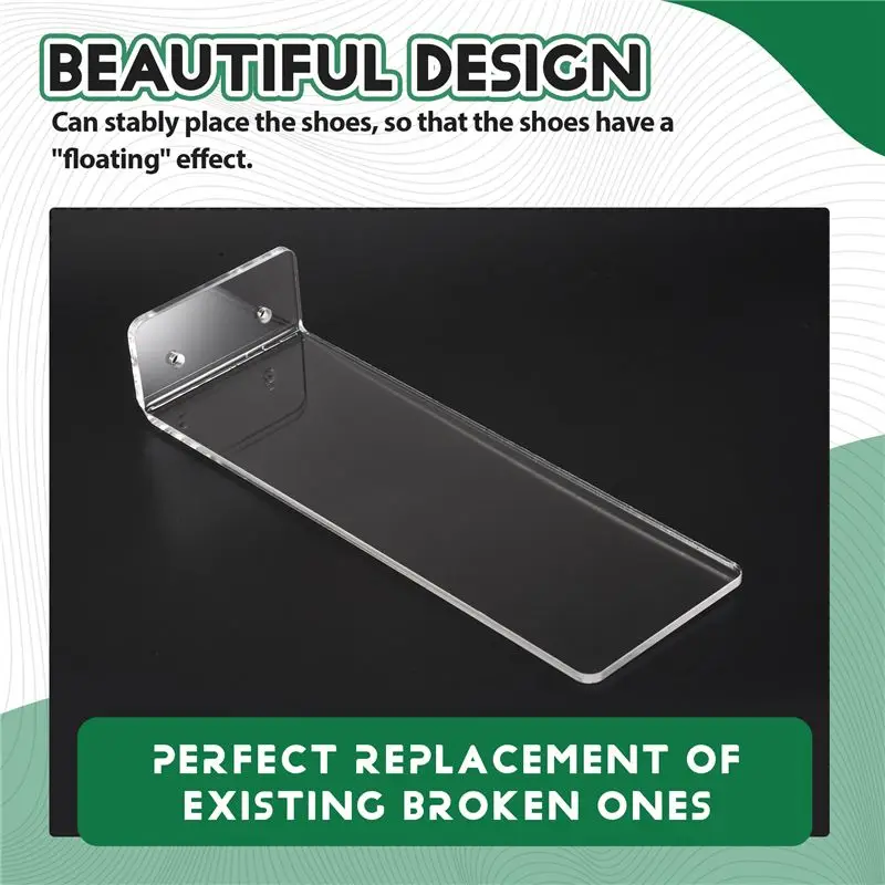 B14C Floating Shoe Display,Shelves Wall Mount Levitating Shoe Display Stand For Sneaker Collection Or Shoes Box