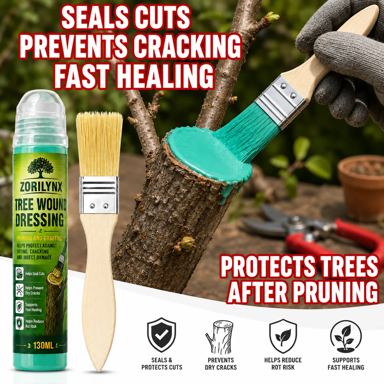 Tree Grafting Paste Tree Wound Paste Smear Agent Tree Pruning Sealer Plant Saw Cuts Coating Pruning Heal Wound Repair Tools