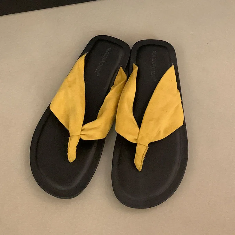 

BOMENDUI Summer Low Heel Women Flip Flop Shoes Fashion Narrow Band Ladies Casual Slipper Outdoor Vaction Beach Slides Mujer